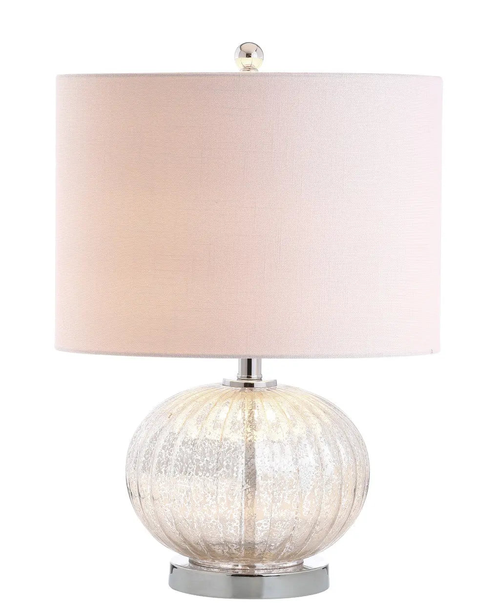 21" Silver Novelty Table Lamp With Globe Shade Homeroots Lighting
