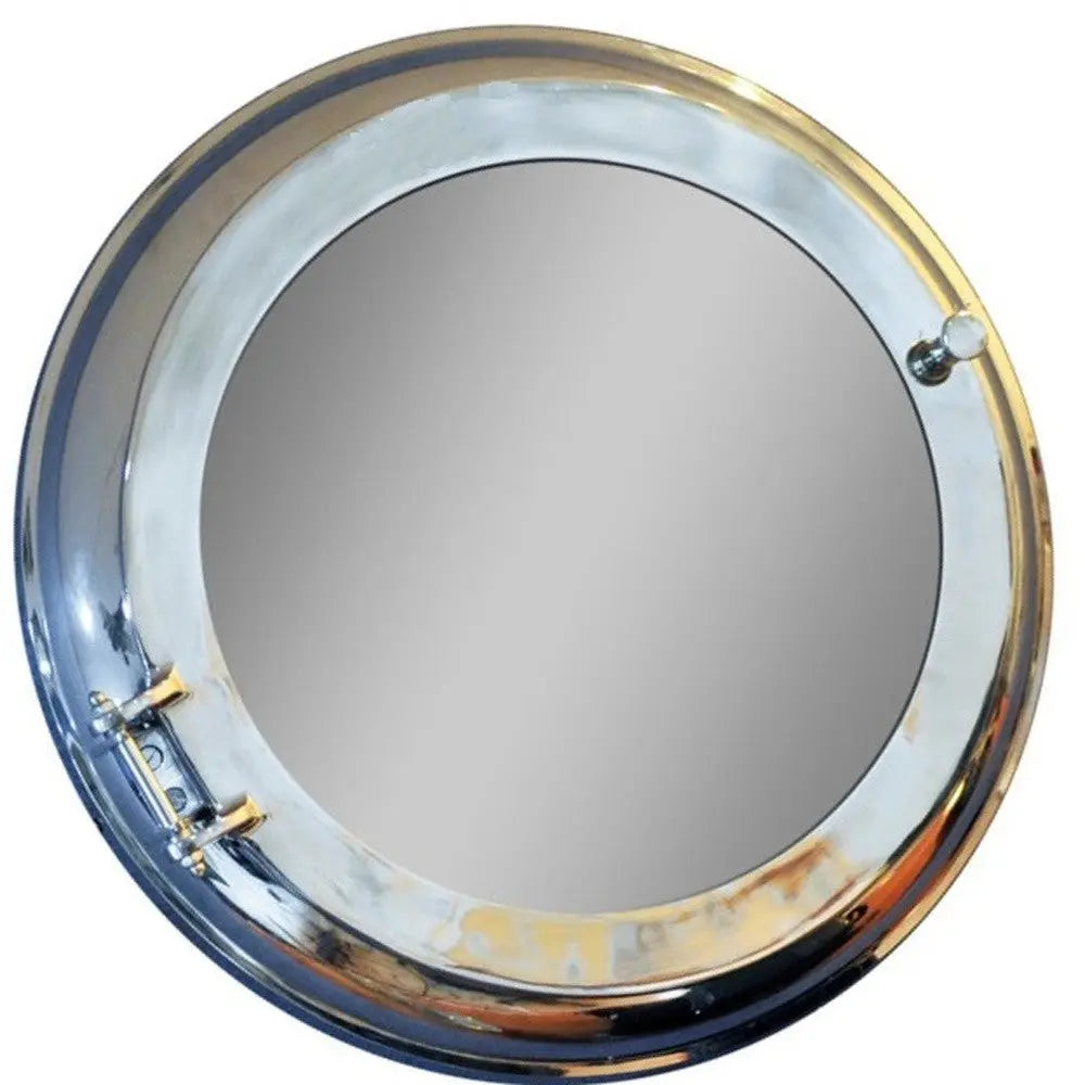 21" Silver Round Aluminum Framed Accent Mirror Homeroots Bed & Bath