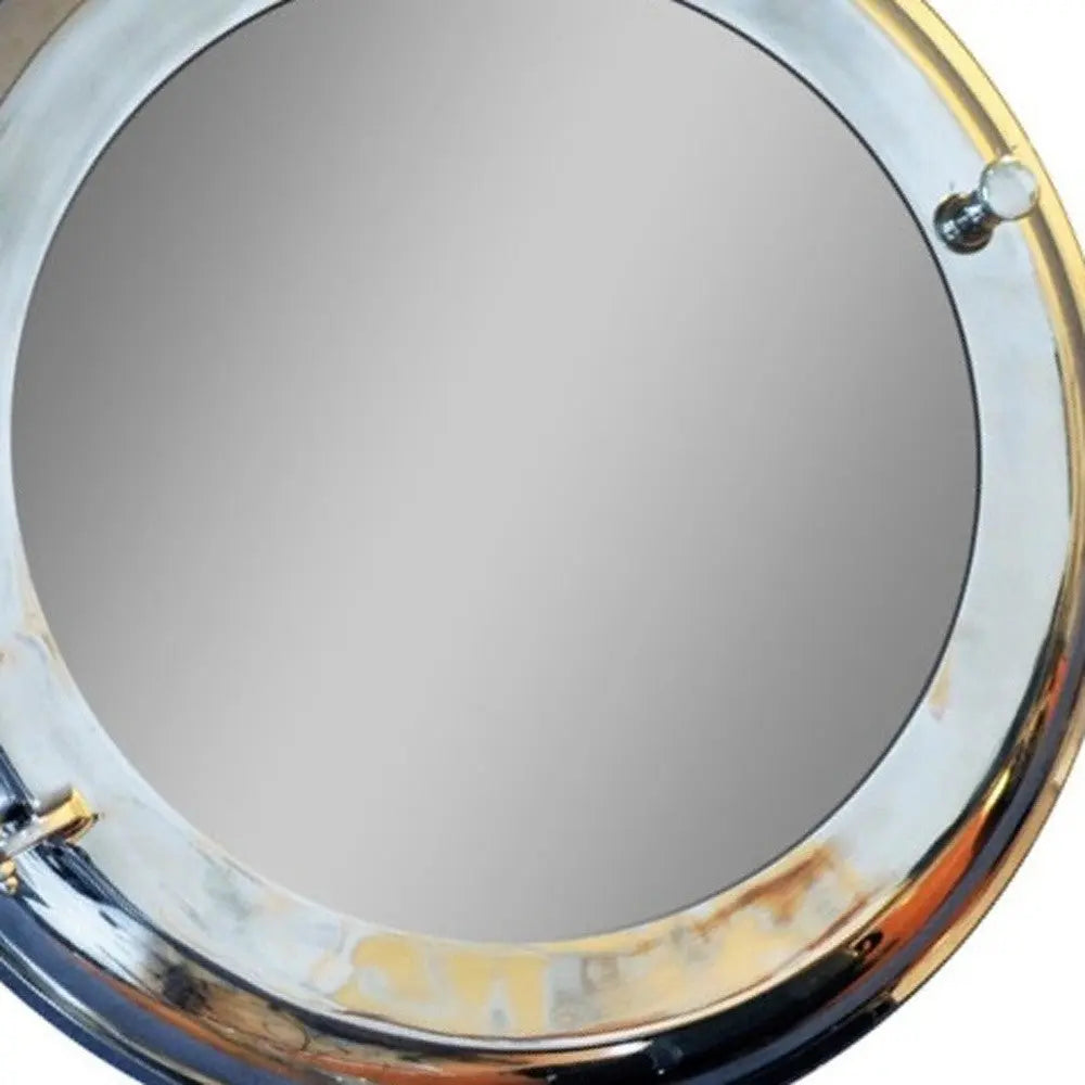 21" Silver Round Aluminum Framed Accent Mirror Homeroots Bed & Bath