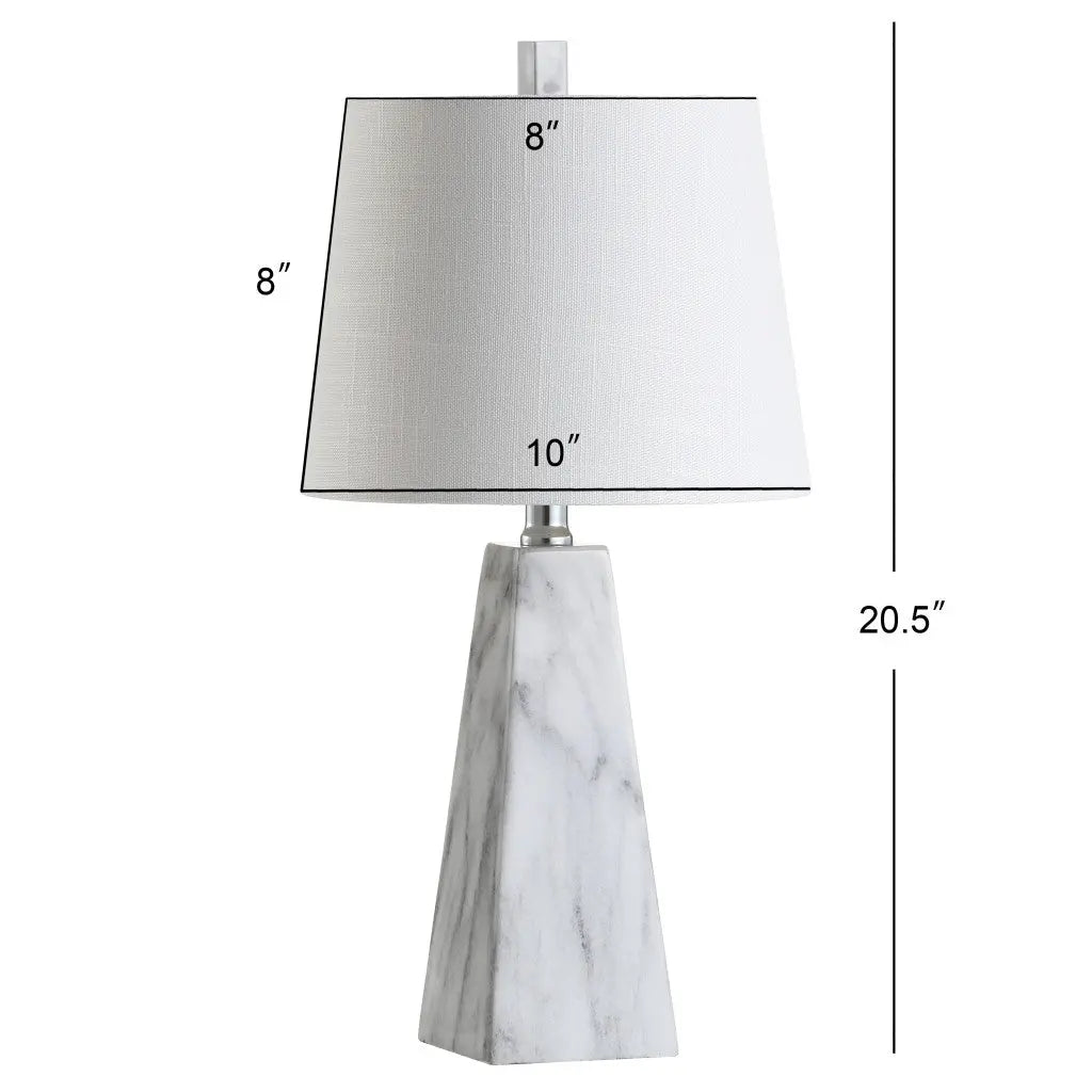 21" White Novelty Table Lamp With Empire Shade Homeroots Lighting
