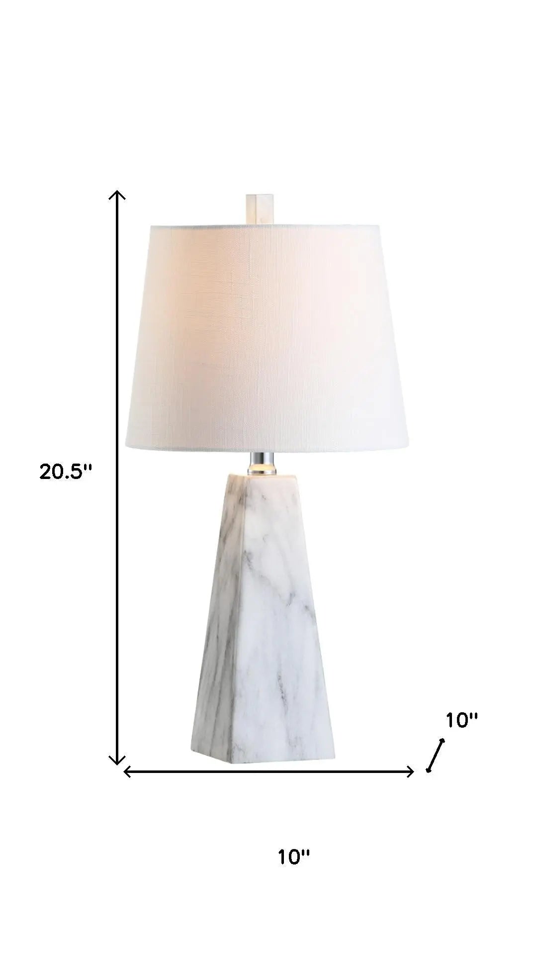 21" White Novelty Table Lamp With Empire Shade Homeroots Lighting