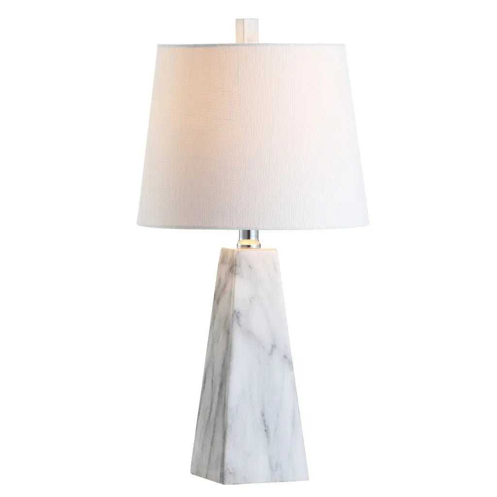 21" White Novelty Table Lamp With Empire Shade Homeroots Lighting