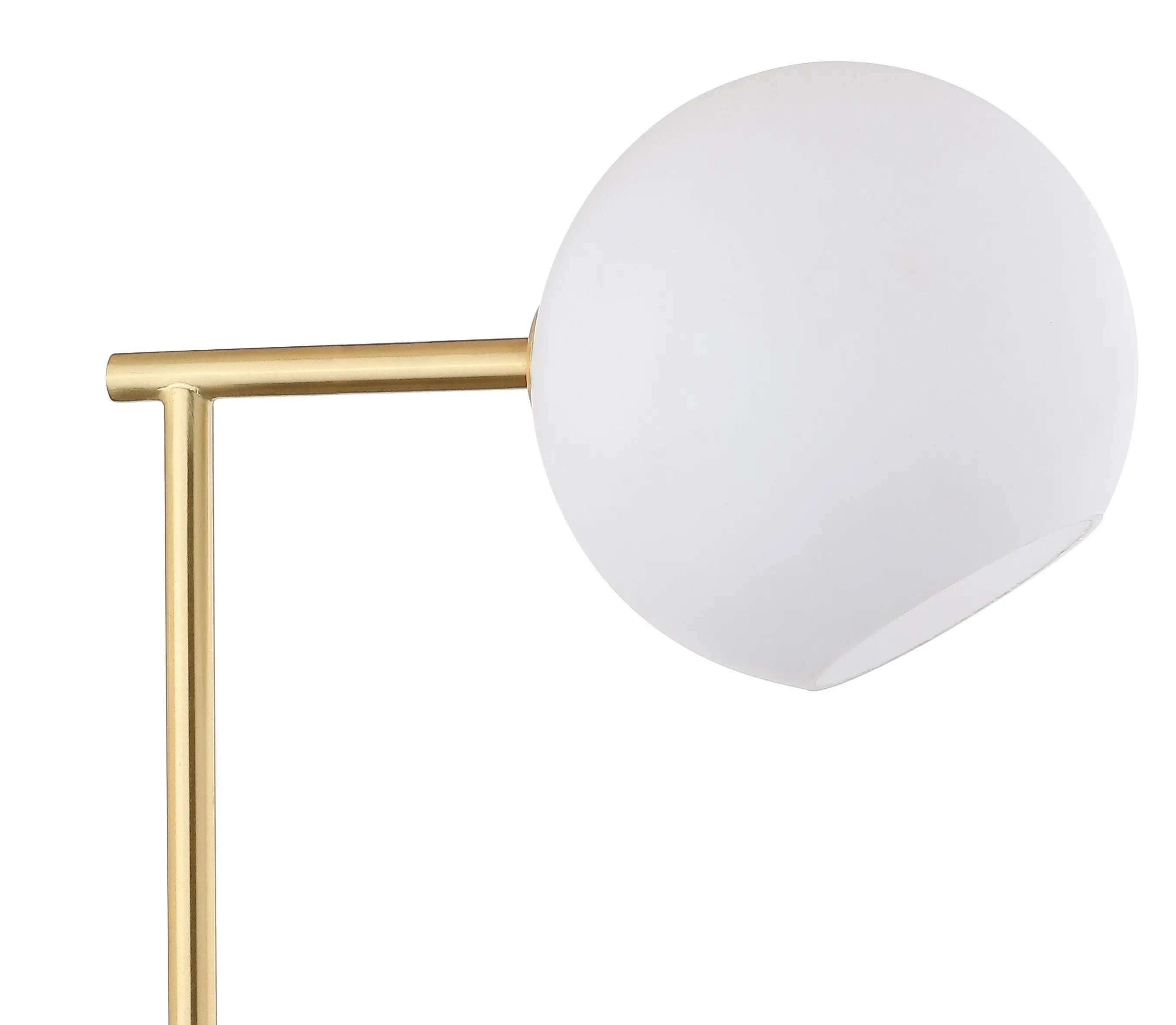 21" White Round Globe Lamp With Globe Shade Homeroots Lighting