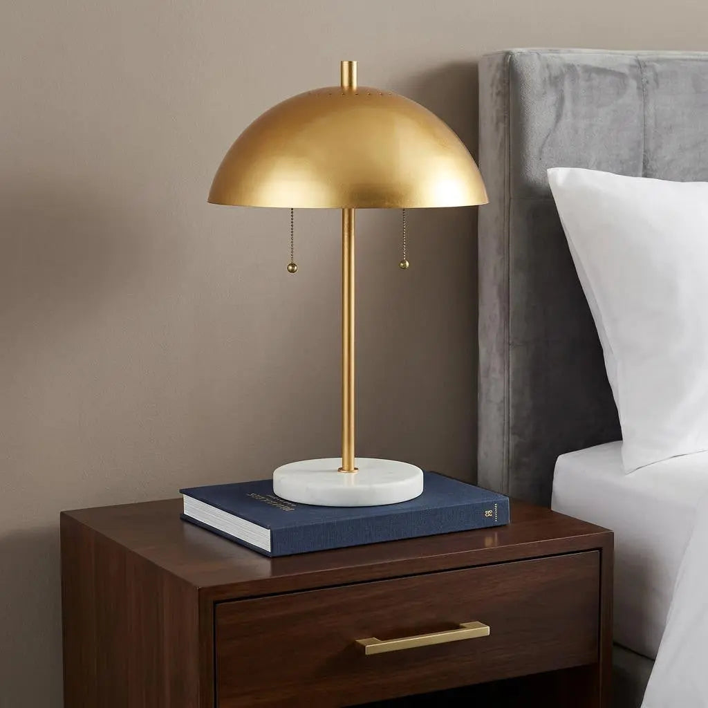 21" White Round Table Lamp With Globe Shade Homeroots Lighting