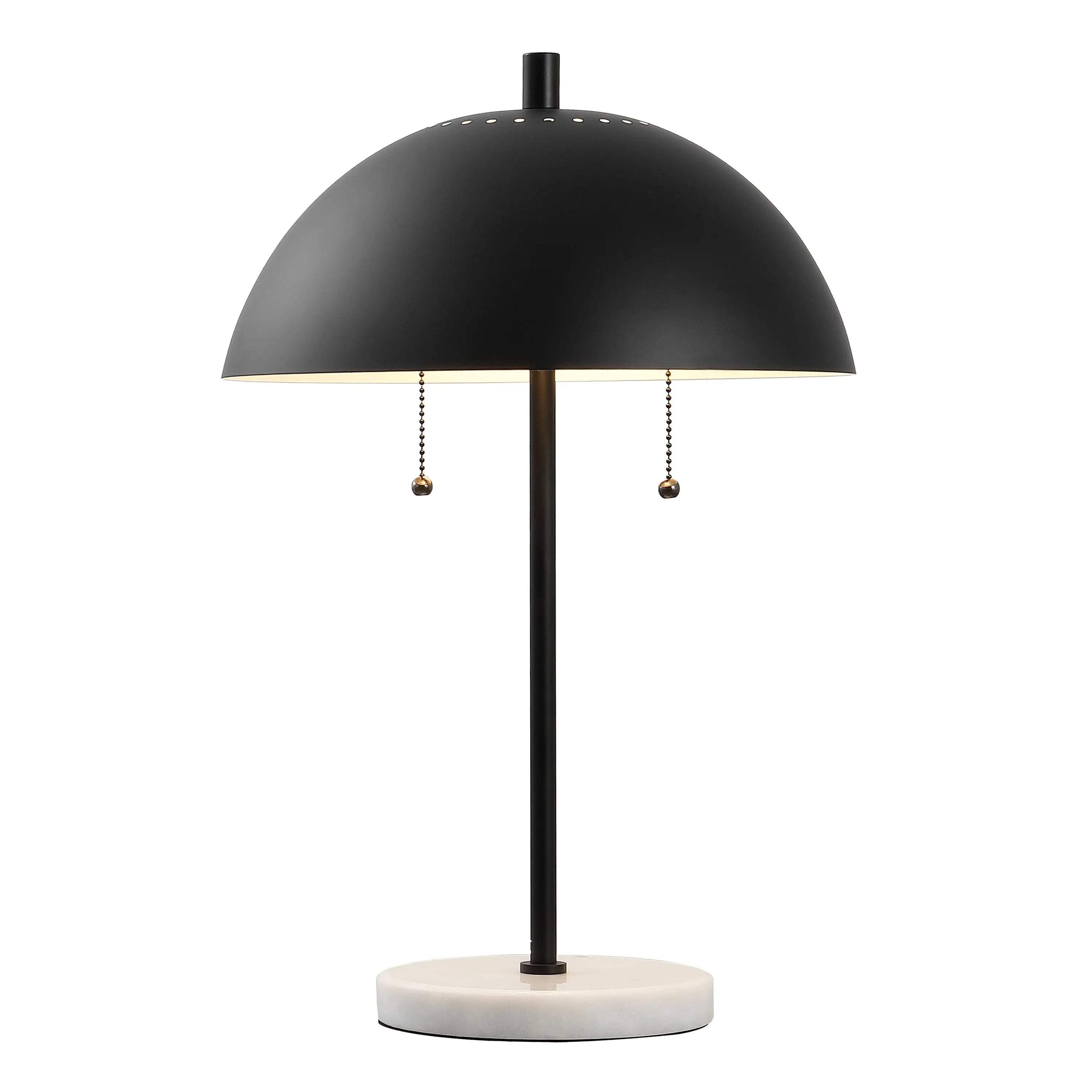 21" White Round Table Lamp With Globe Shade Homeroots Lighting