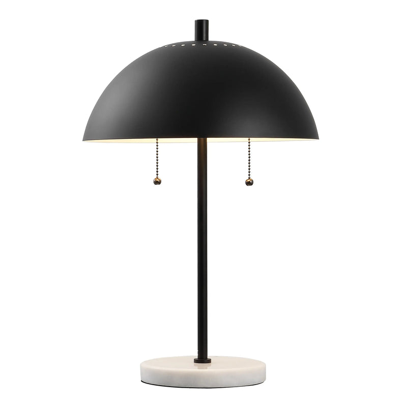 21" White Round Table Lamp With Globe Shade Homeroots Lighting