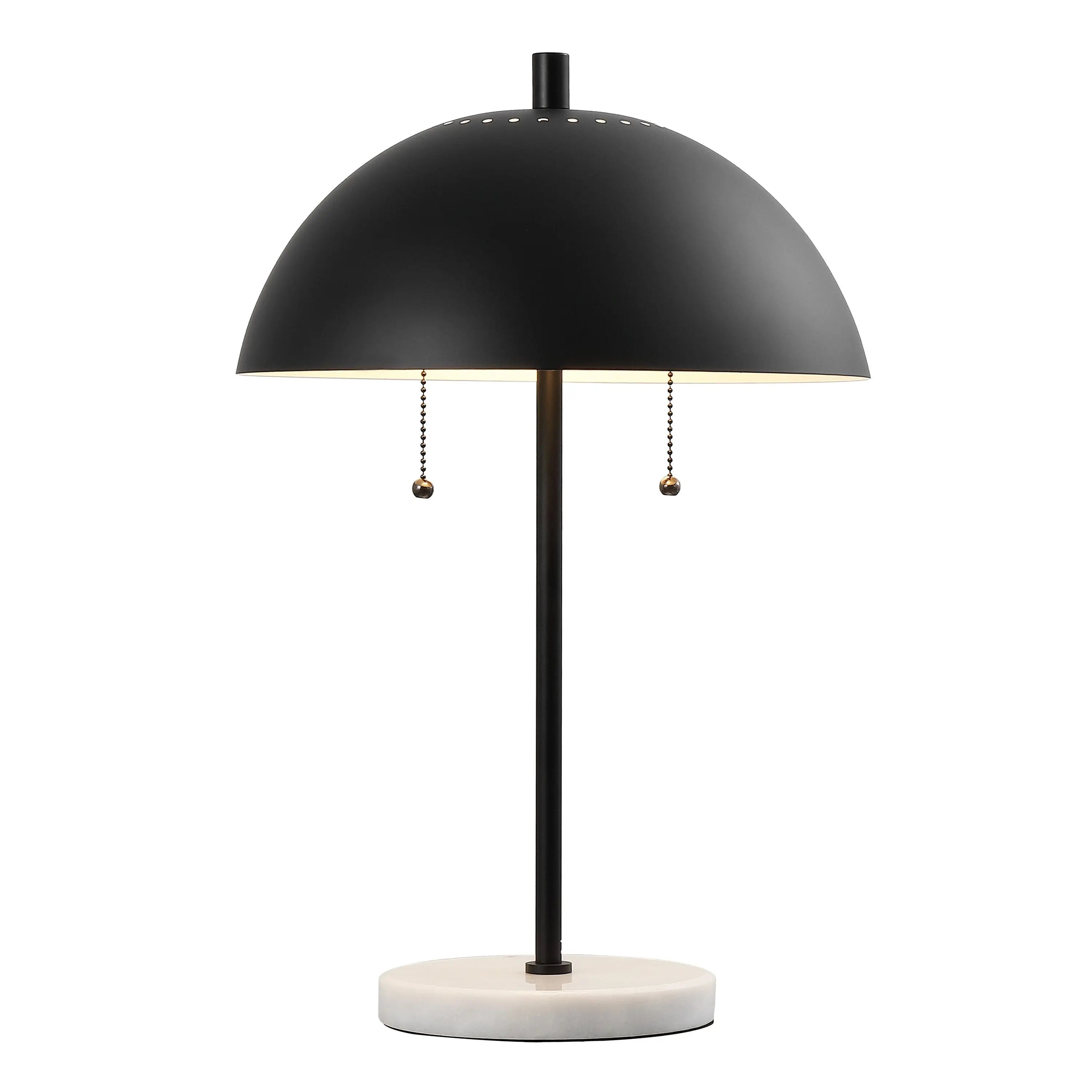 21" White Round Table Lamp With Globe Shade Homeroots Lighting