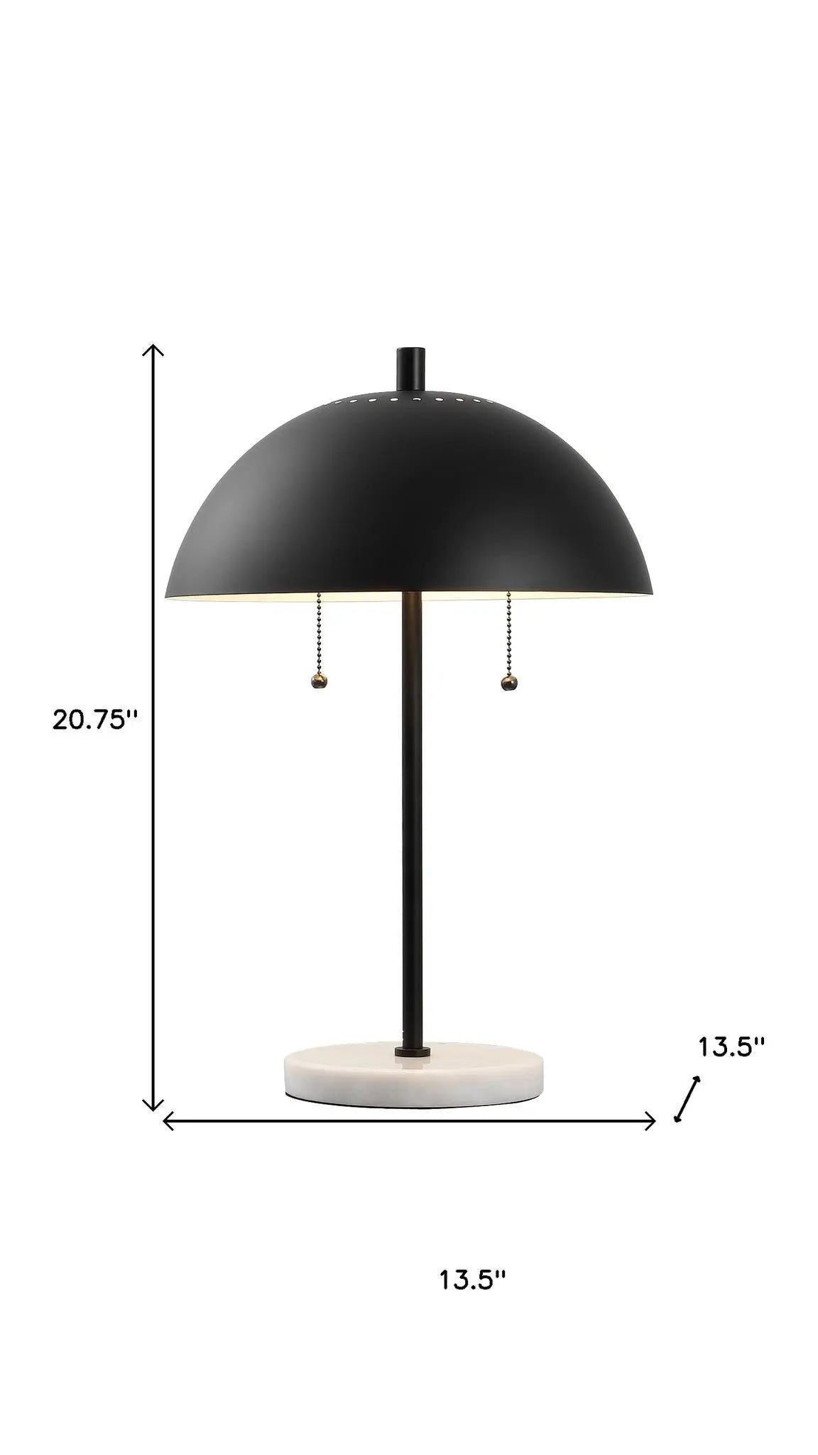 21" White Round Table Lamp With Globe Shade Homeroots Lighting