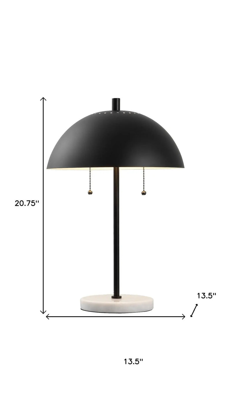 21" White Round Table Lamp With Globe Shade Homeroots Lighting