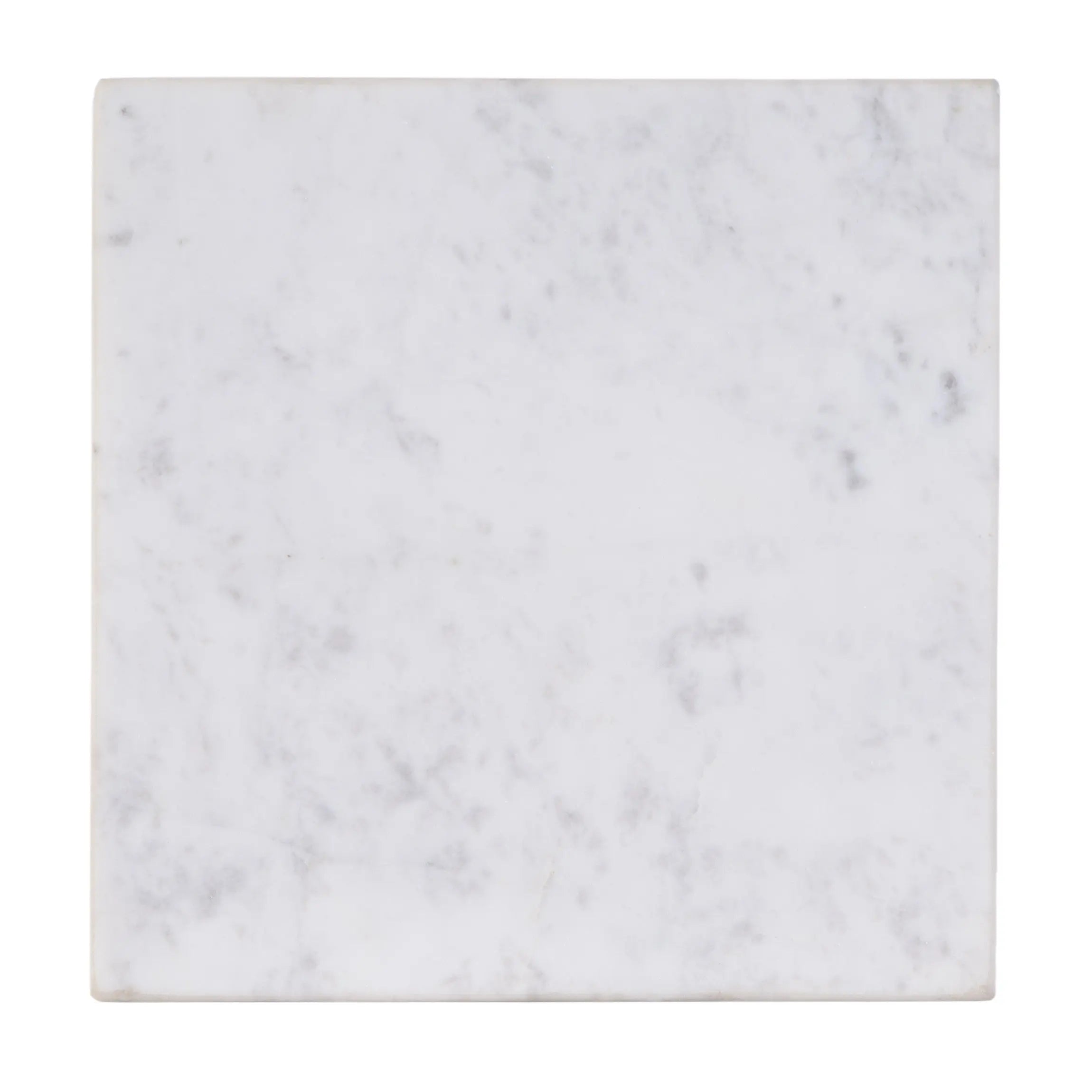 21" White and Gold Distressed Marble and Iron Square End Table - GreatEagleInc