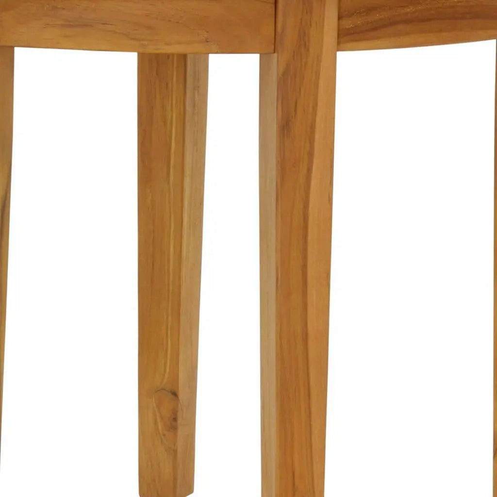 21" X 16" Brown Teak Corner Shower Bench Homeroots Bed & Bath