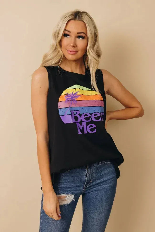 "Beer Me" Sunset Tank - GreatEagleInc
