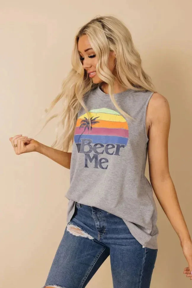 "Beer Me" Sunset Tank - GreatEagleInc