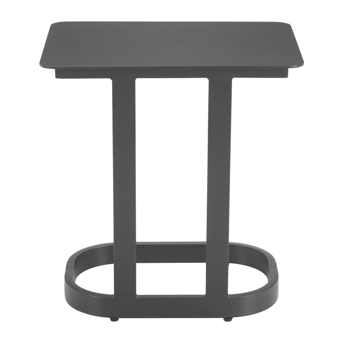 22" Black Aluminum Outdoor Side Table Homeroots Outdoor