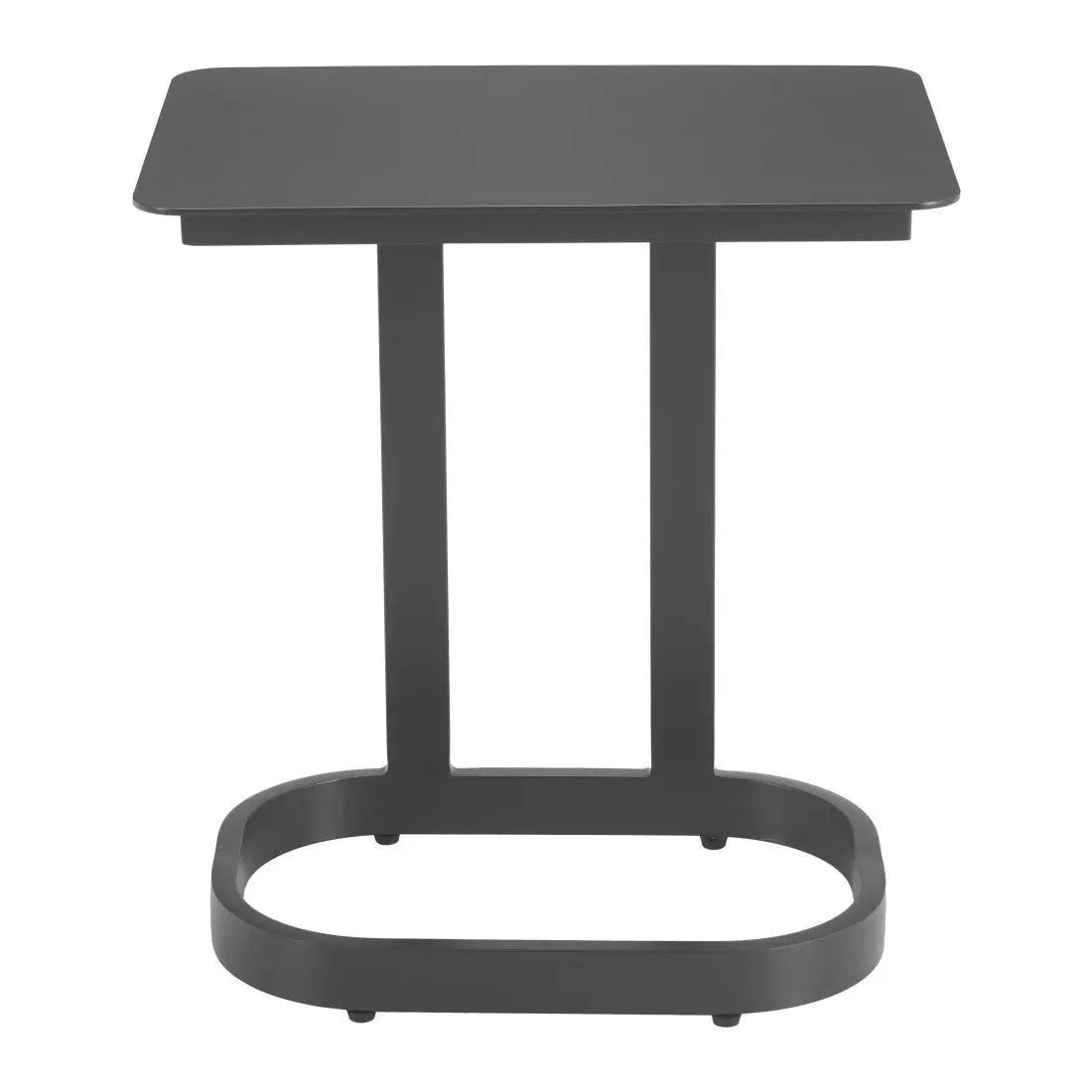 22" Black Aluminum Outdoor Side Table Homeroots Outdoor