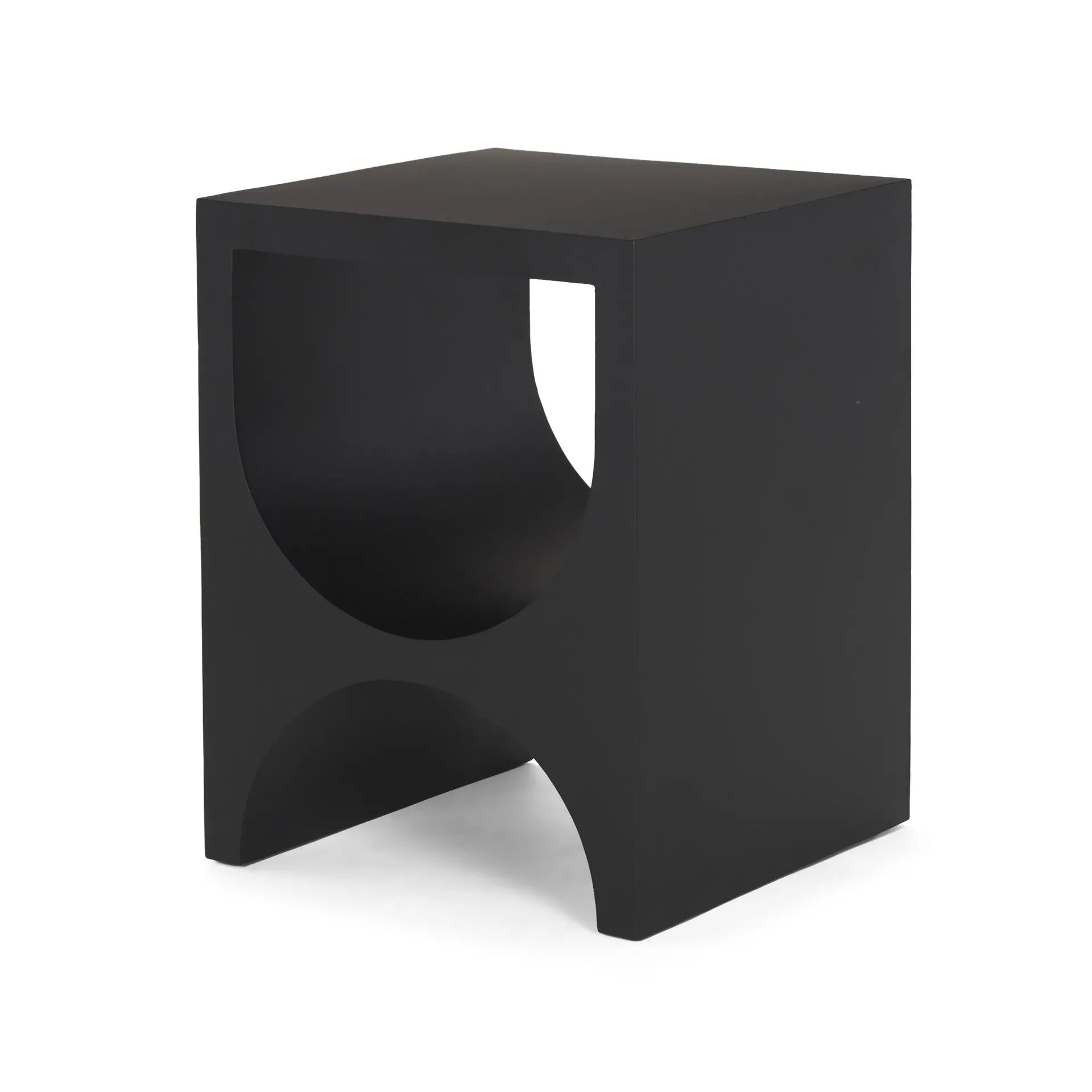 22" Black Iron Square Sled End Table Homeroots Living Room