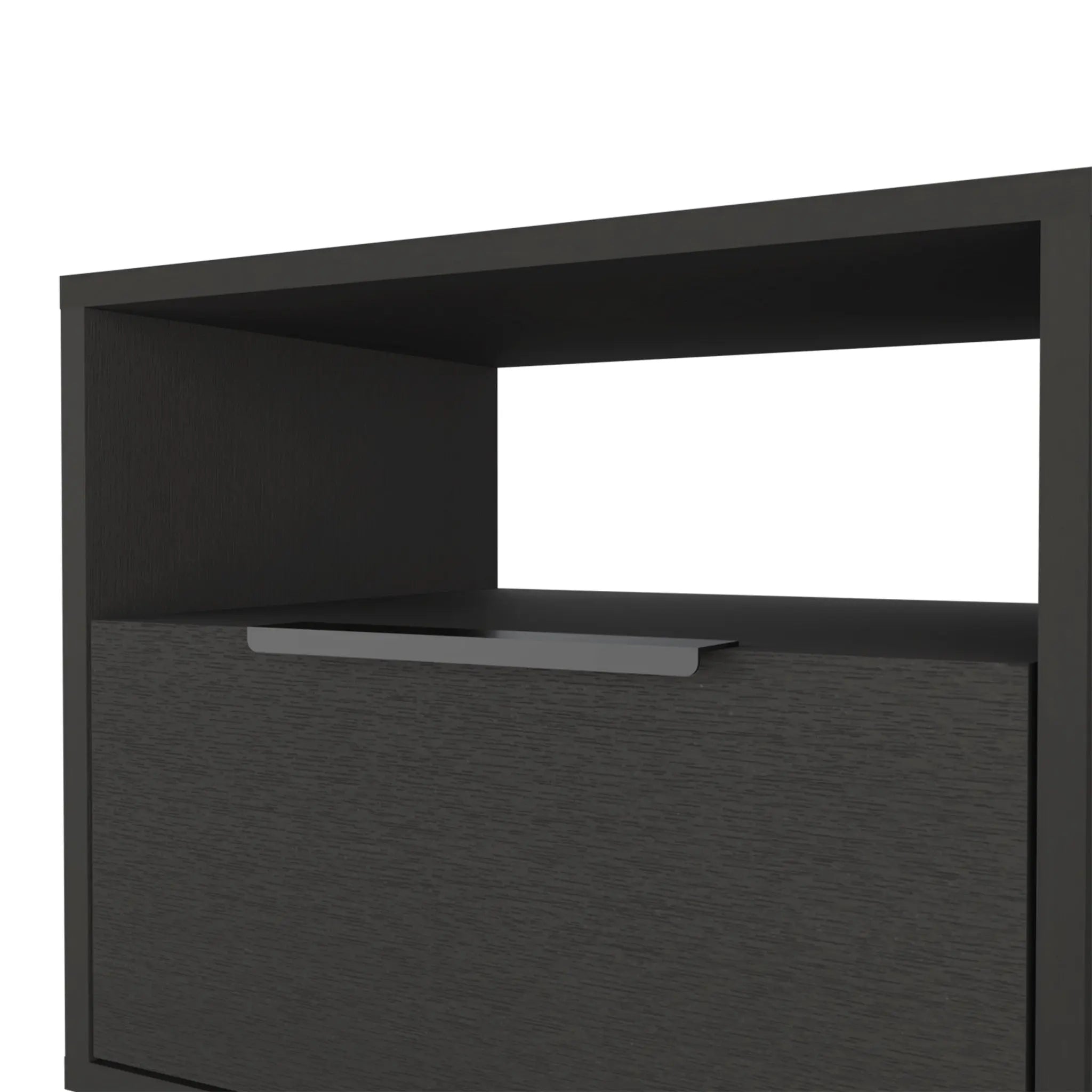22" Black Wood Nightstand Homeroots Bed & Bath