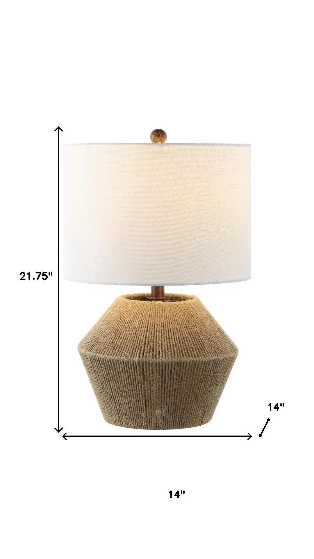 22" Brown Novelty Bedside Lamp With Drum Shade Homeroots Lighting