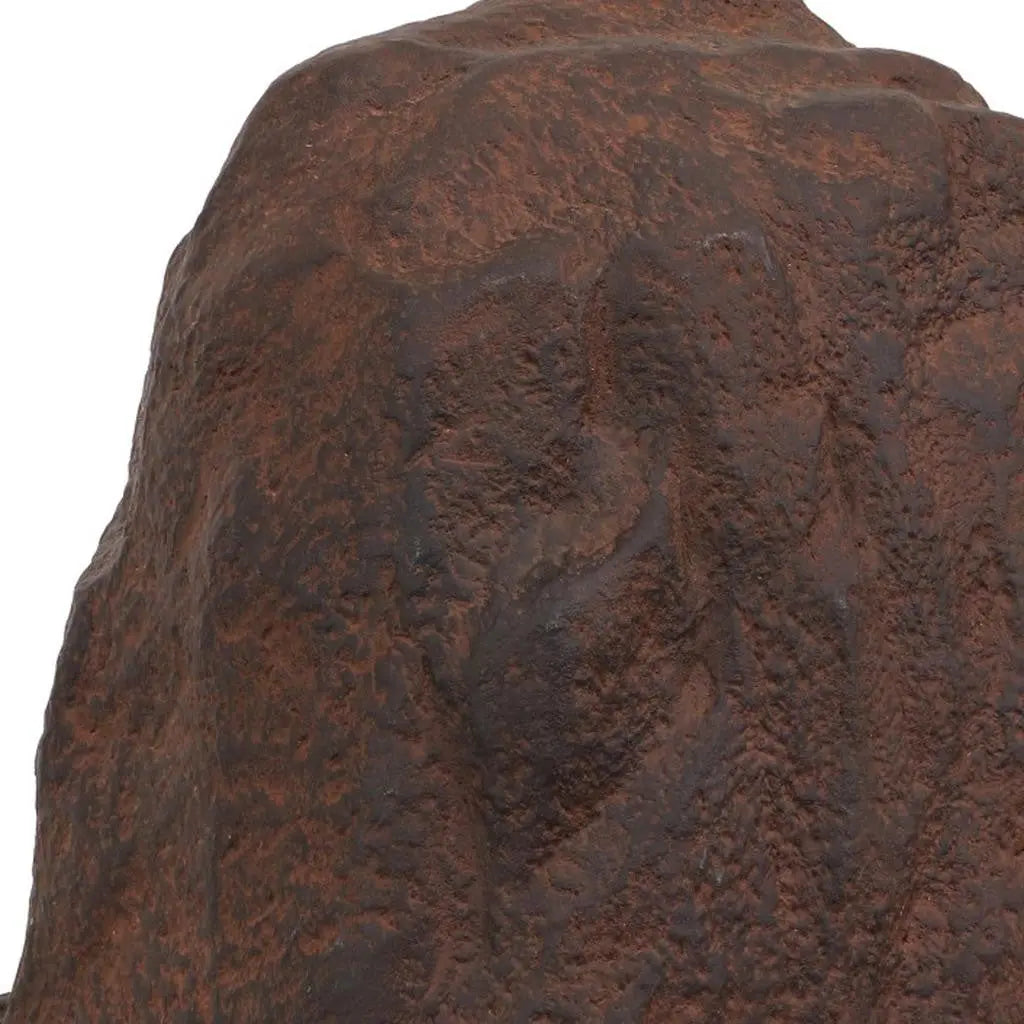 22" Brown Polyresin Faux Rock Homeroots Outdoor