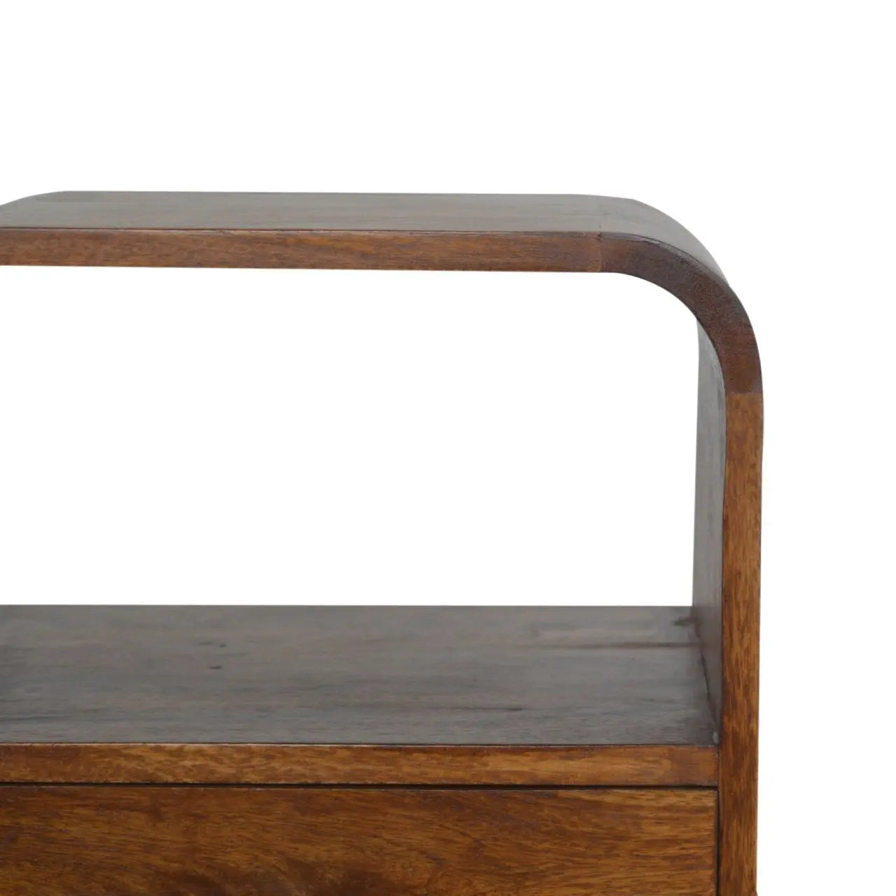 22" Brown Solid Wood One Drawer Nightstand Homeroots Bed & Bath