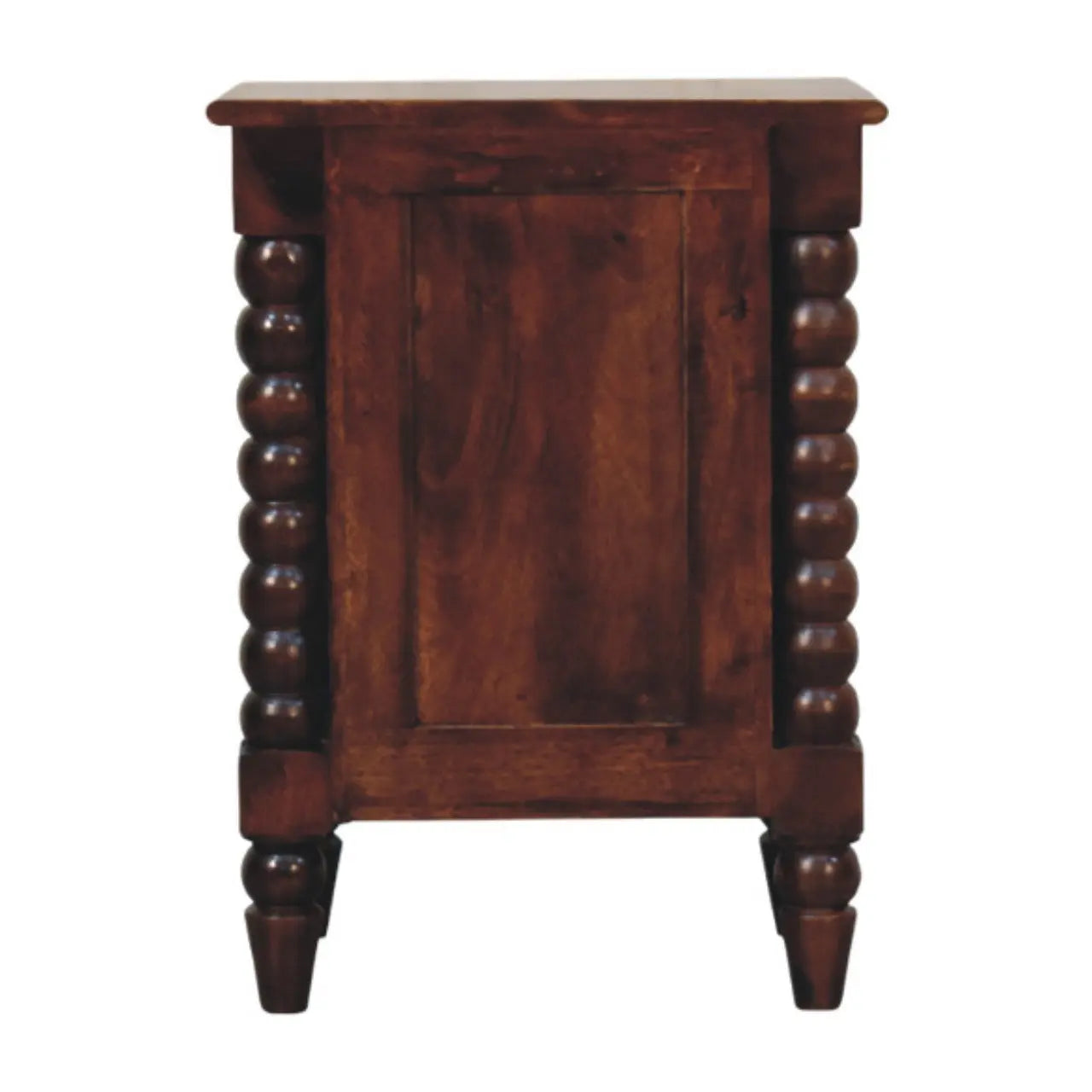 22" Brown Solid Wood Two Drawer Nightstand Homeroots Bed & Bath