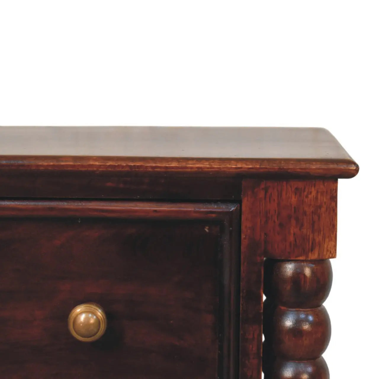 22" Brown Solid Wood Two Drawer Nightstand Homeroots Bed & Bath
