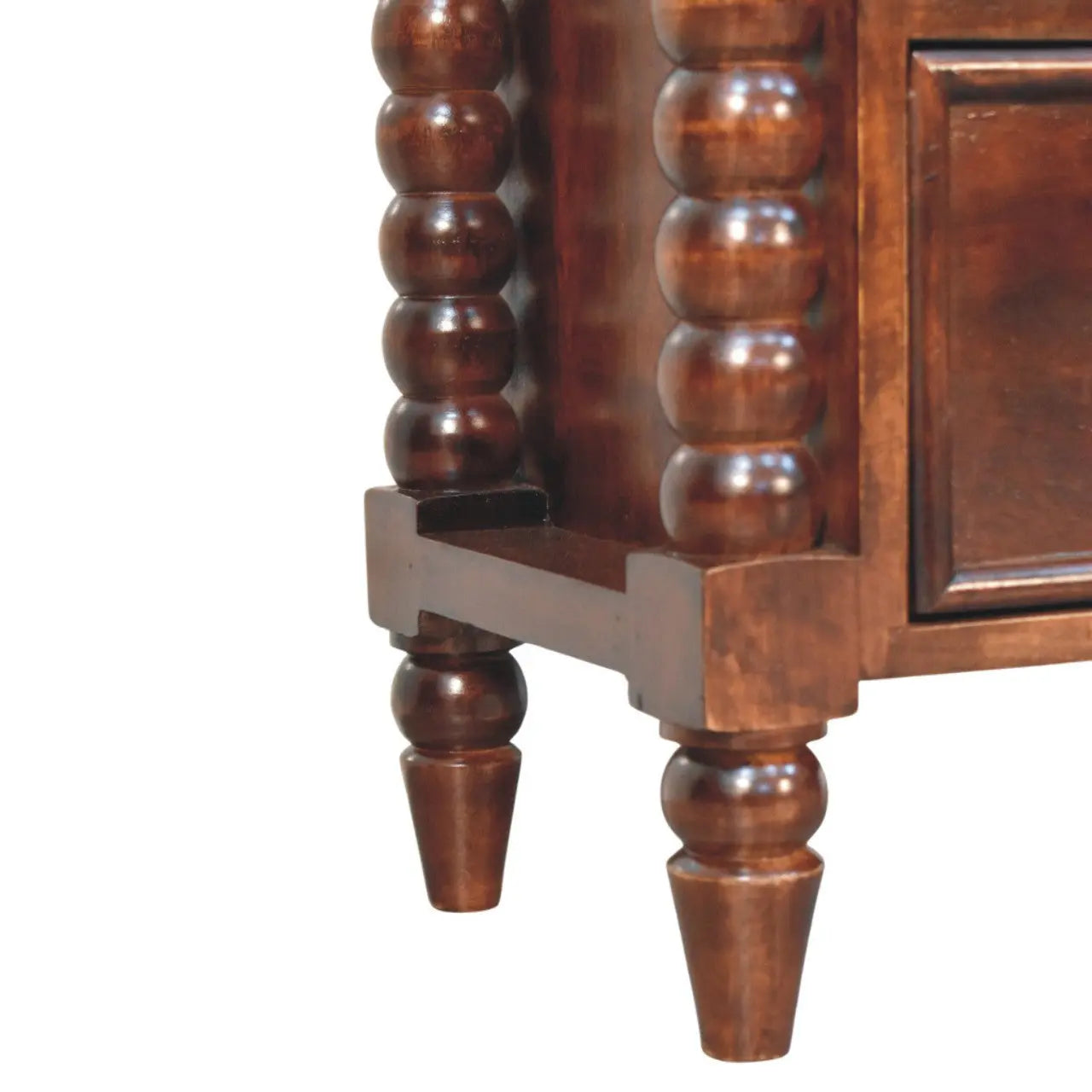 22" Brown Solid Wood Two Drawer Nightstand Homeroots Bed & Bath