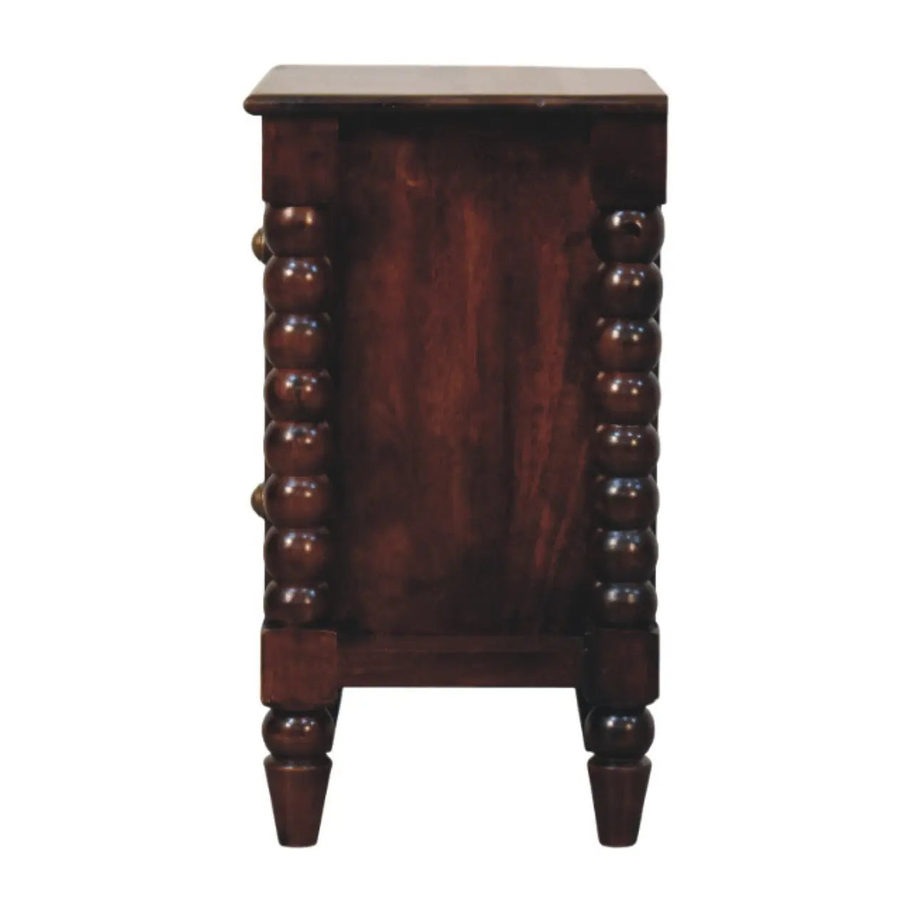 22" Brown Solid Wood Two Drawer Nightstand Homeroots Bed & Bath