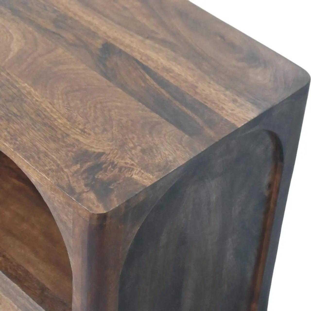 22" Brown Solid Wood Two Drawer Nightstand Homeroots Bed & Bath