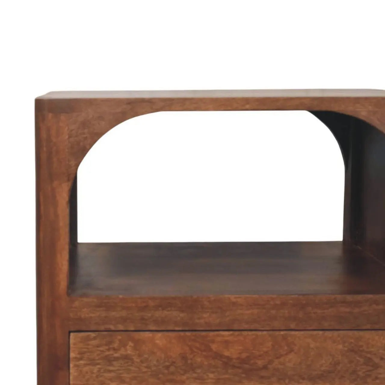 22" Brown Solid Wood Two Drawer Nightstand Homeroots Bed & Bath