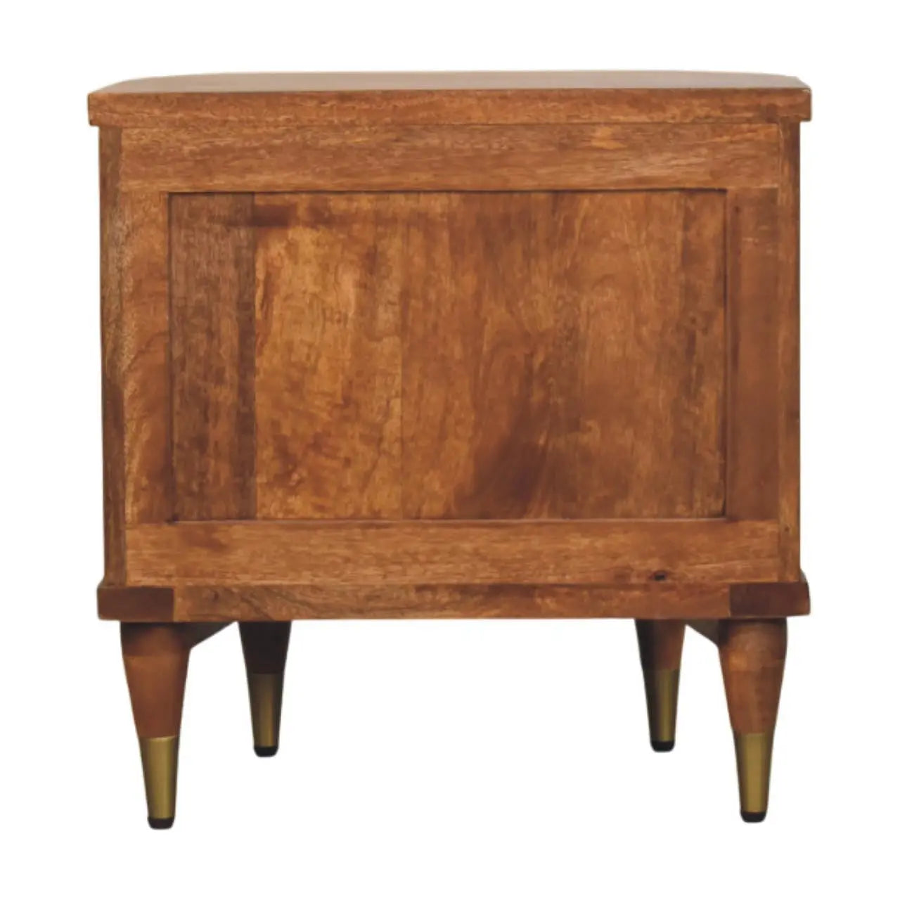 22" Brown Solid Wood Two Drawer Nightstand Homeroots Bed & Bath