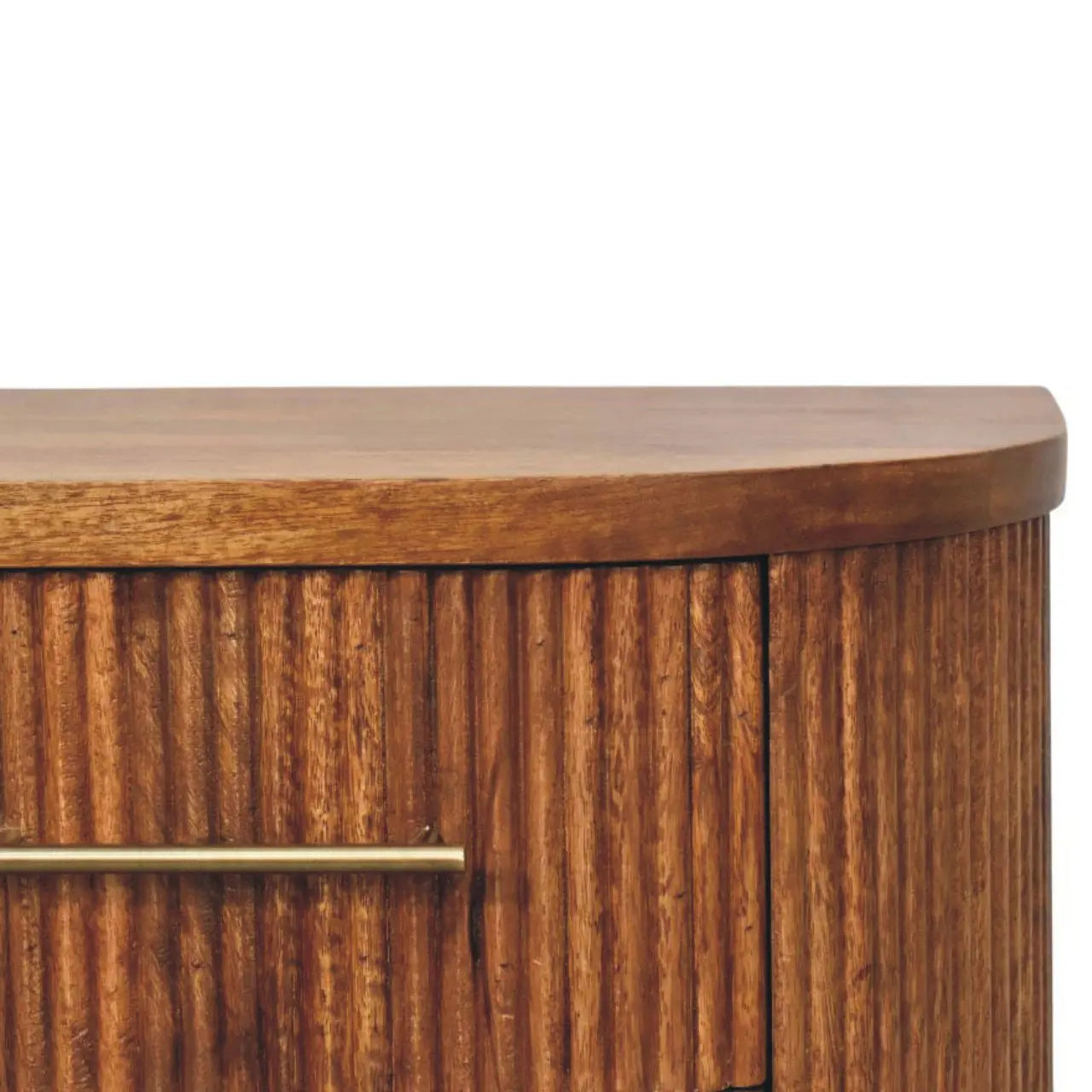 22" Brown Solid Wood Two Drawer Nightstand Homeroots Bed & Bath
