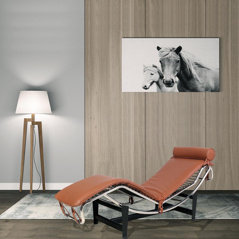 22" Brown and Black Tufted Genuine Cowhide and Metal Lounge Chair And Toss Pillow Homeroots Living Room