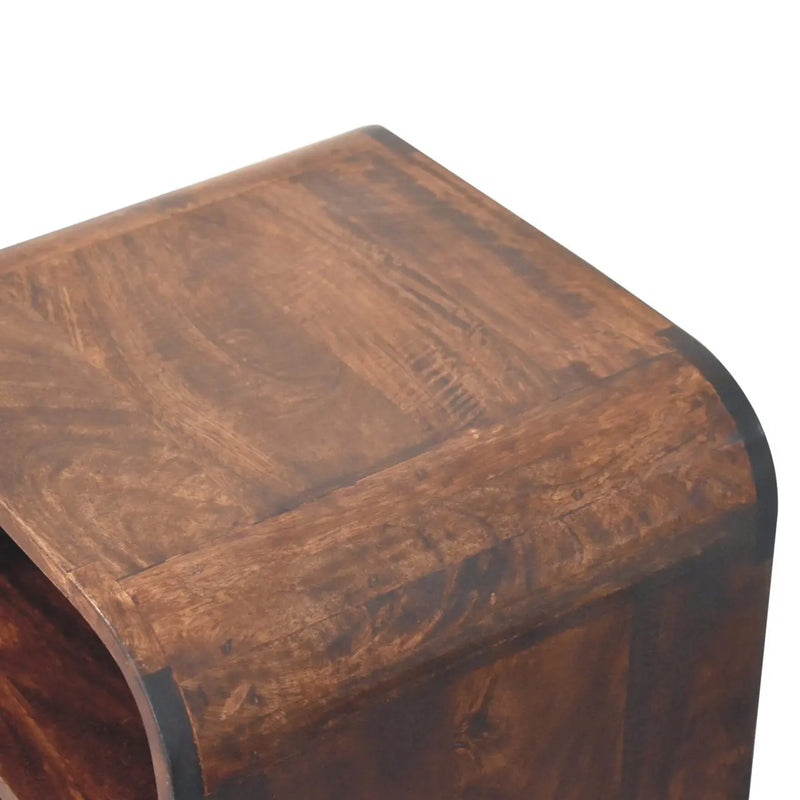 22" Chestnut Solid Wood One Drawer Nightstand Homeroots Bed & Bath