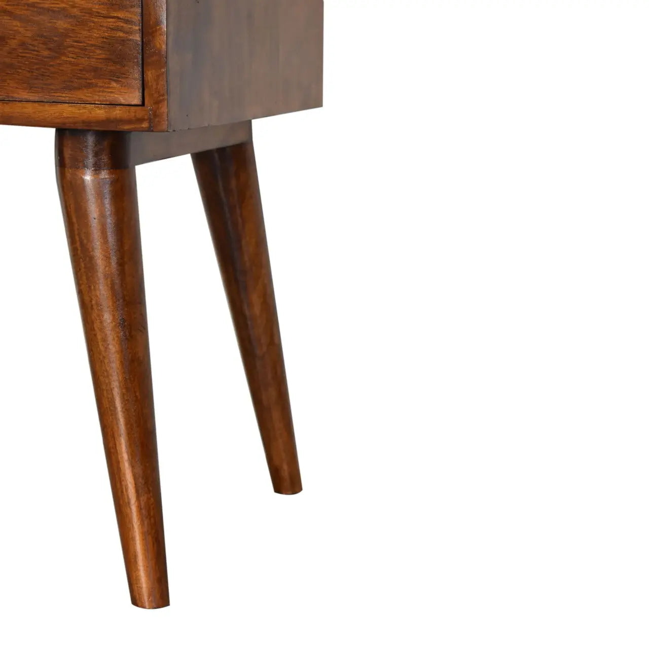 22" Chestnut Solid Wood One Drawer Nightstand Homeroots Bed & Bath