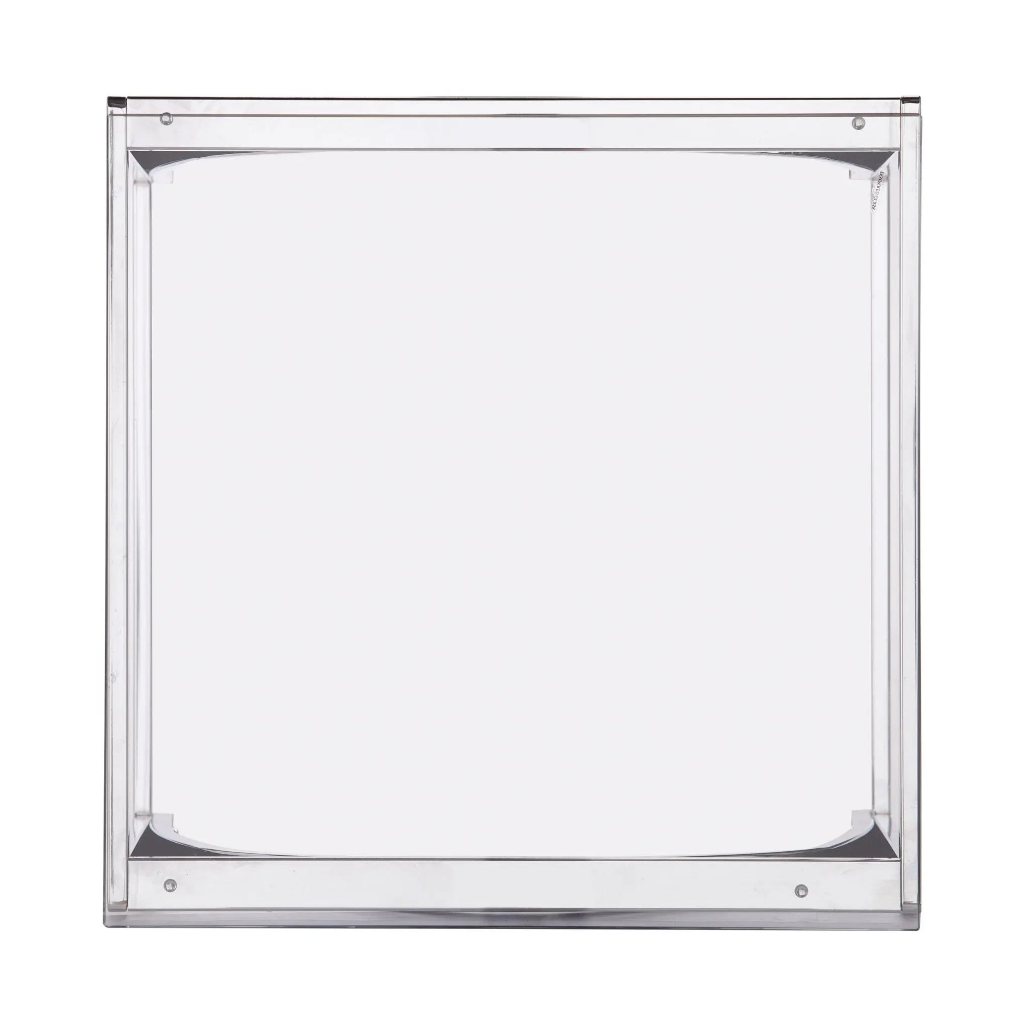 22" Chrome Glass And Iron Square End Table Homeroots Living Room