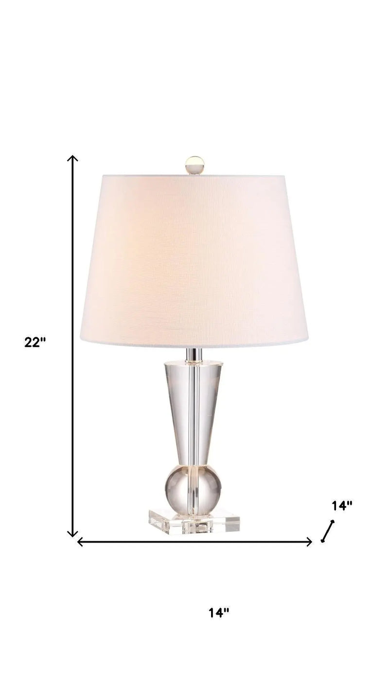 22" Clear Urn Table Lamp With Empire Shade Homeroots Lighting
