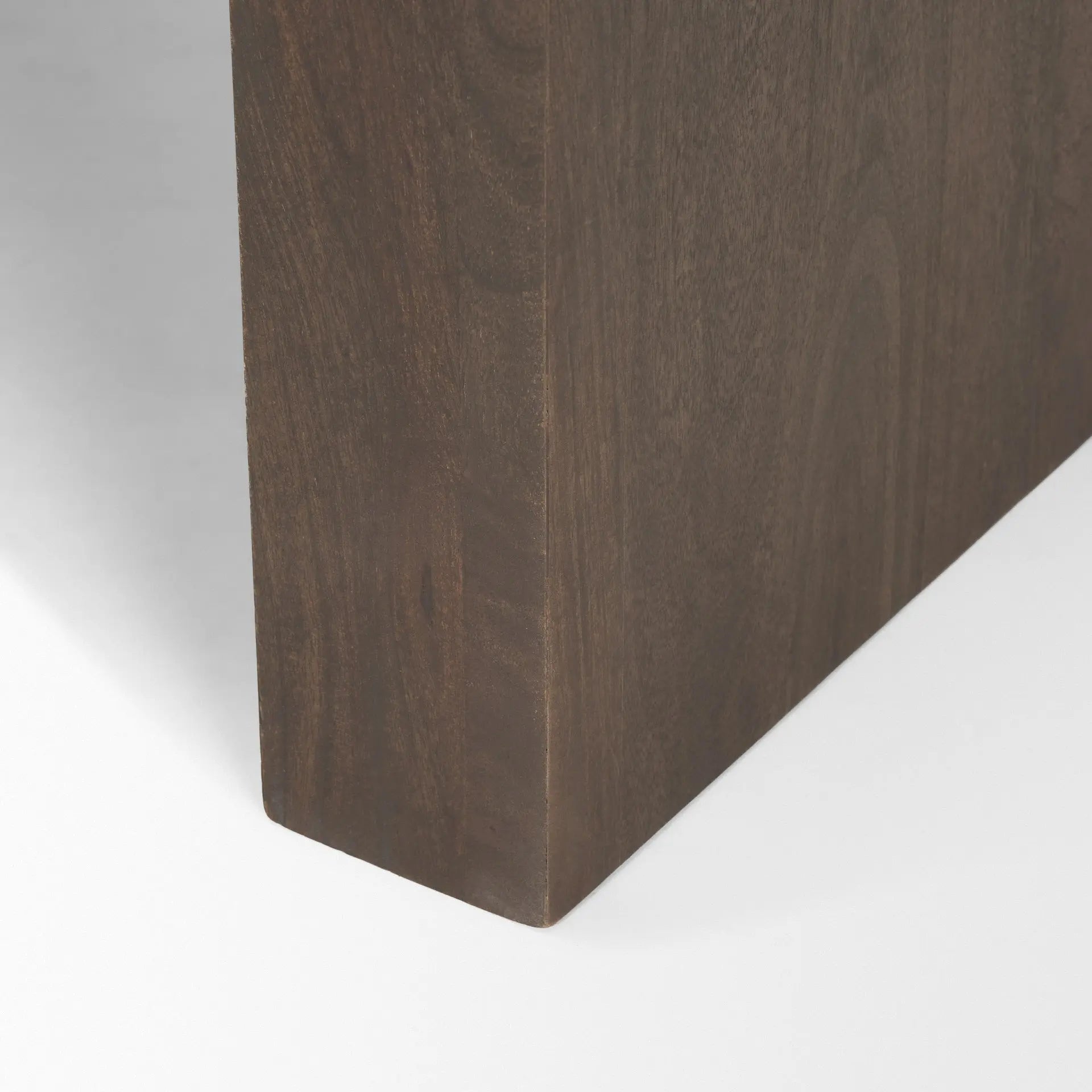 22" Dark Brown Solid Wood Square Sled End Table Homeroots Living Room