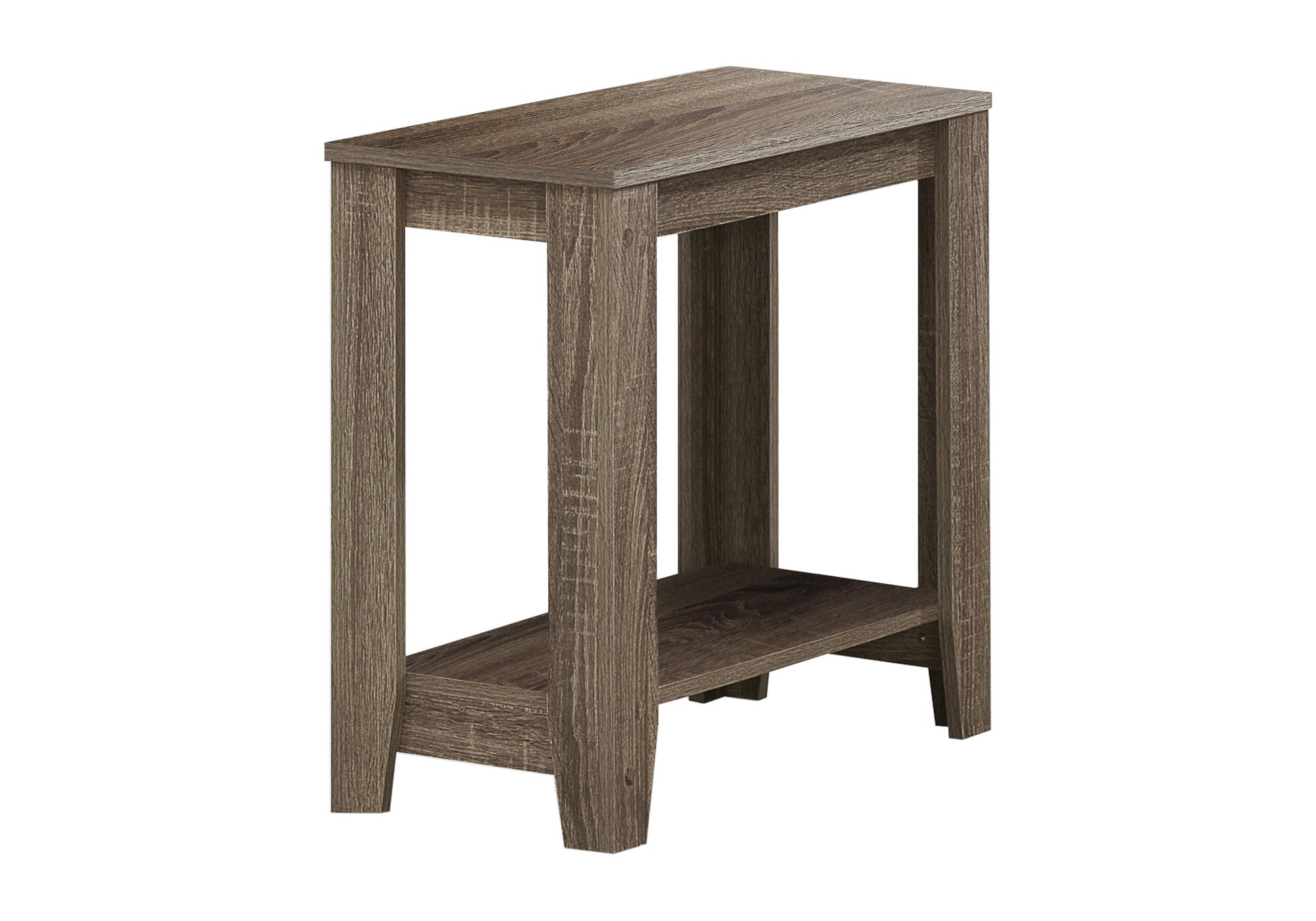 22" Deep Taupe End Table With Shelf - GreatEagleInc