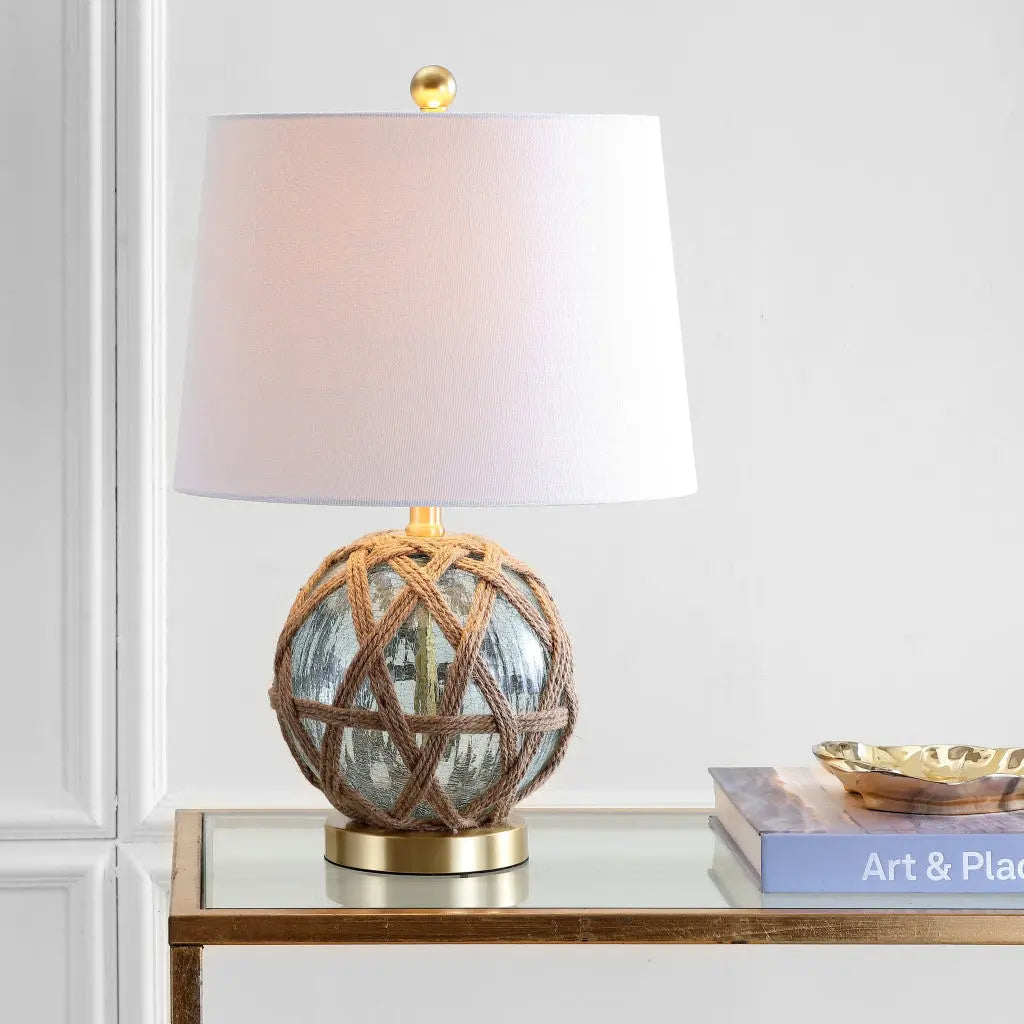 22" Gold Novelty Table Lamp With Drum Shade Homeroots Lighting