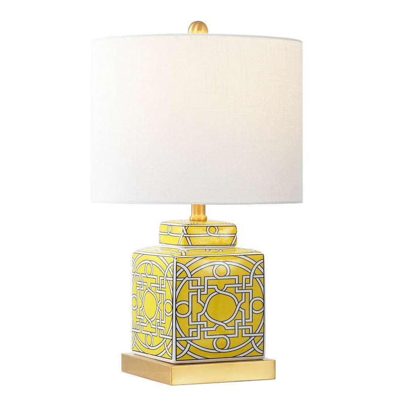 22" Gold Square Table Lamp With Drum Shade Homeroots Lighting