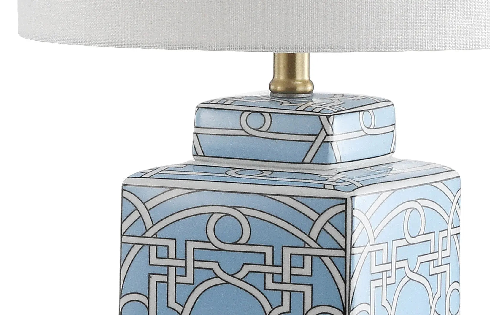 22" Gold Square Table Lamp With Drum Shade Homeroots Lighting