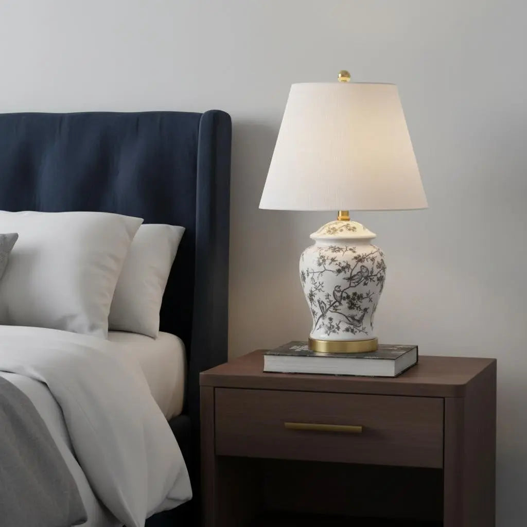 22" Gold Urn Table Lamp With Empire Shade Homeroots Lighting