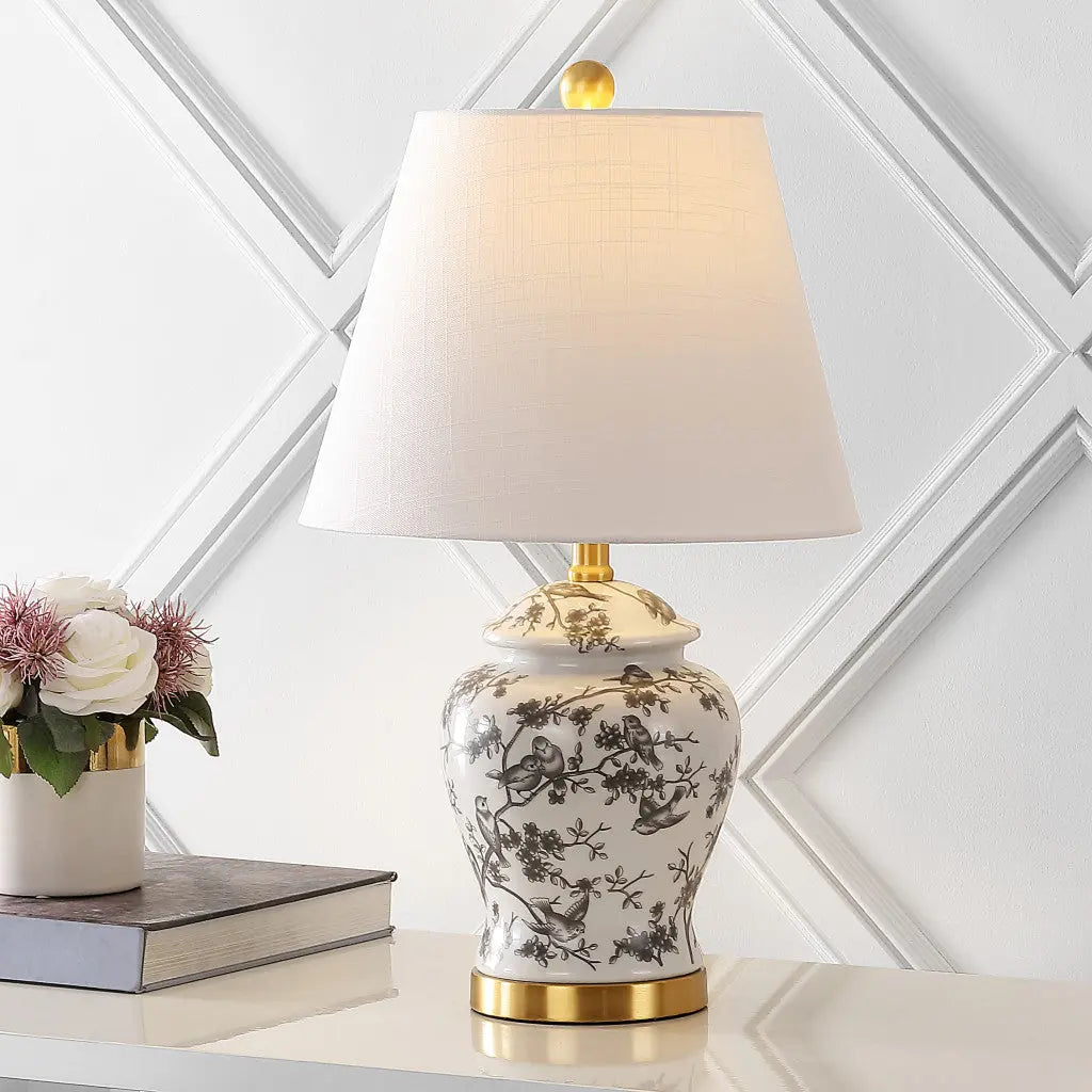 22" Gold Urn Table Lamp With Empire Shade Homeroots Lighting