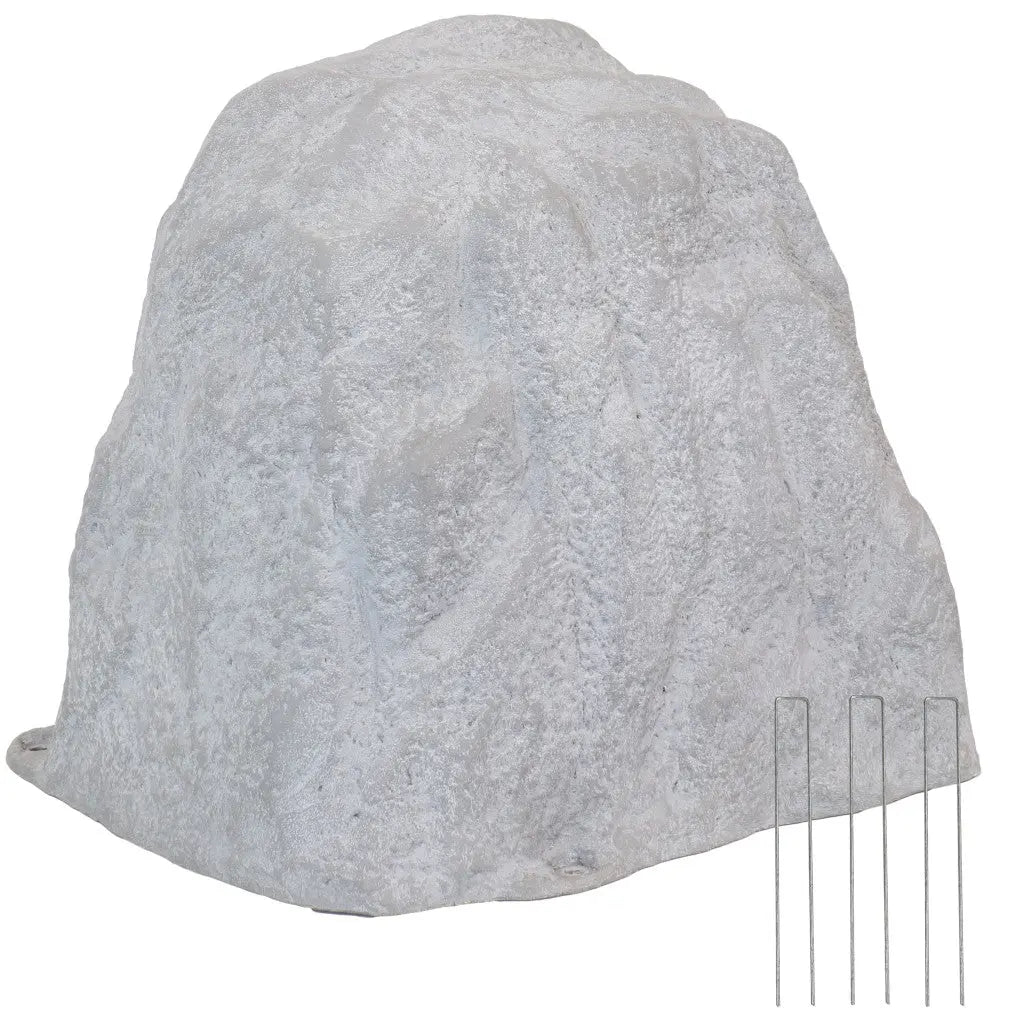 22" Gray Polyresin Faux Rock Homeroots Outdoor