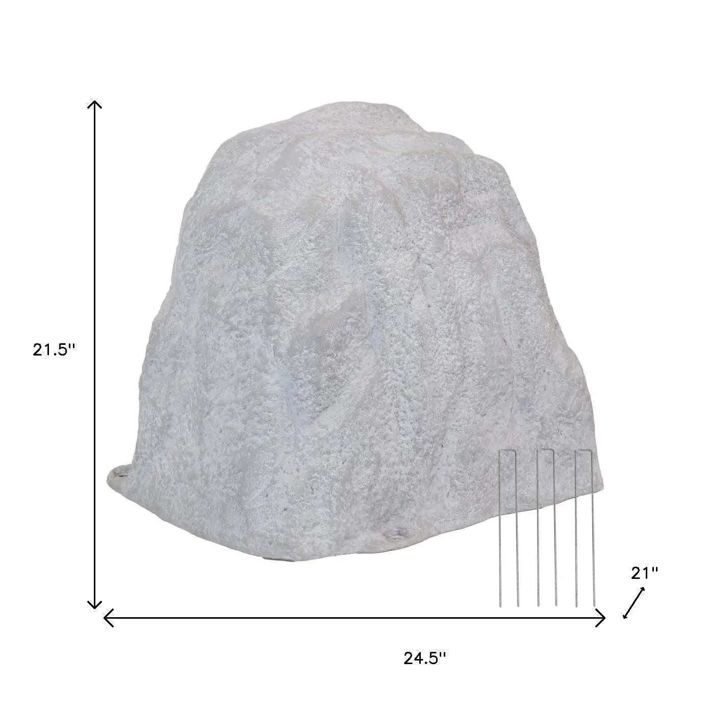 22" Gray Polyresin Faux Rock Homeroots Outdoor