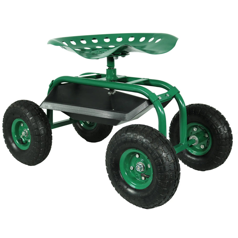 22" Green Steel Garden Stool Homeroots Outdoor