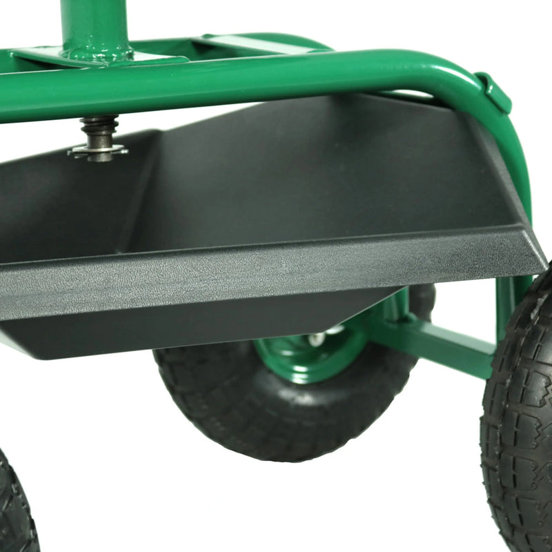 22" Green Steel Garden Stool Homeroots Outdoor