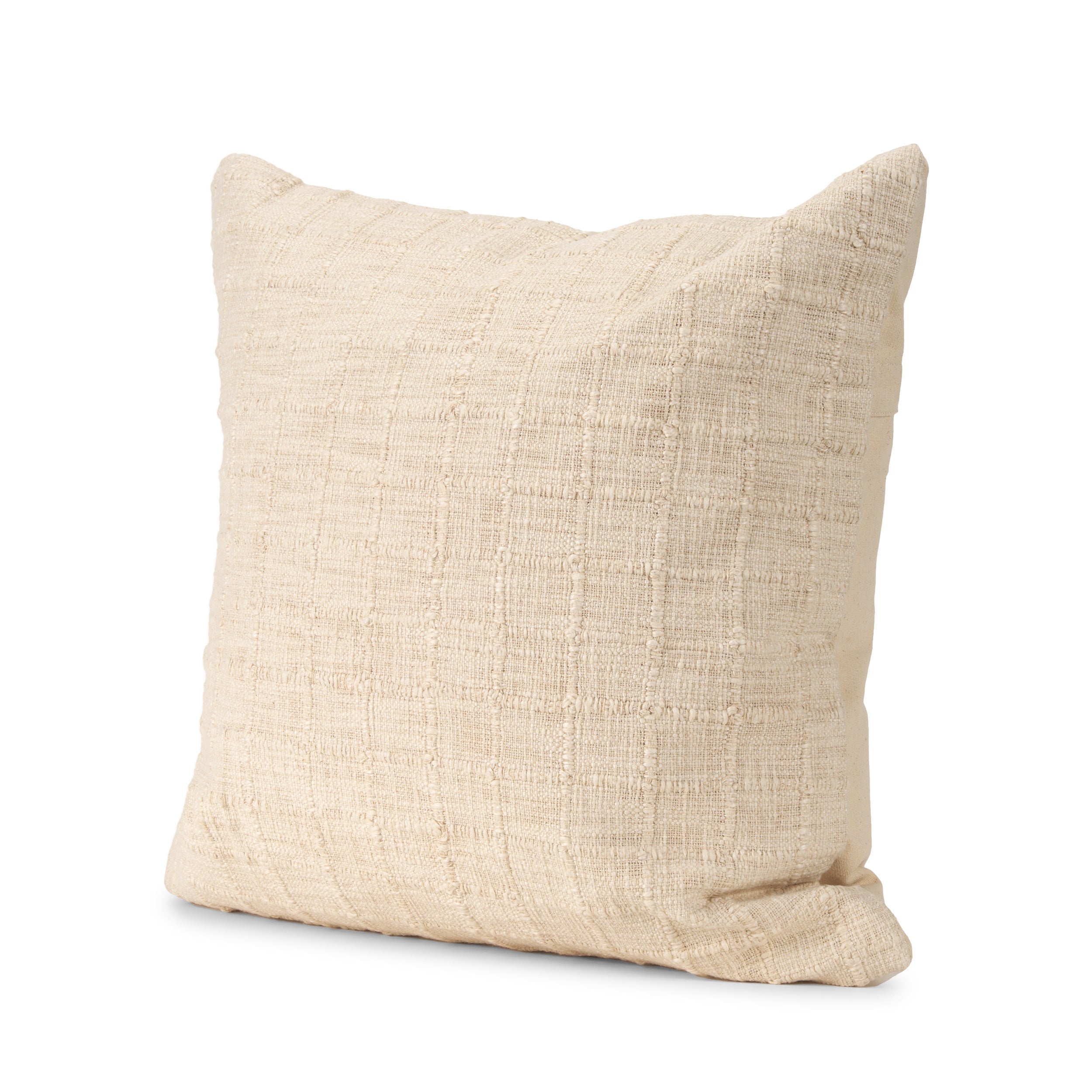 22" Ivory Cotton Blend Throw Pillow Cover Homeroots Home Decor