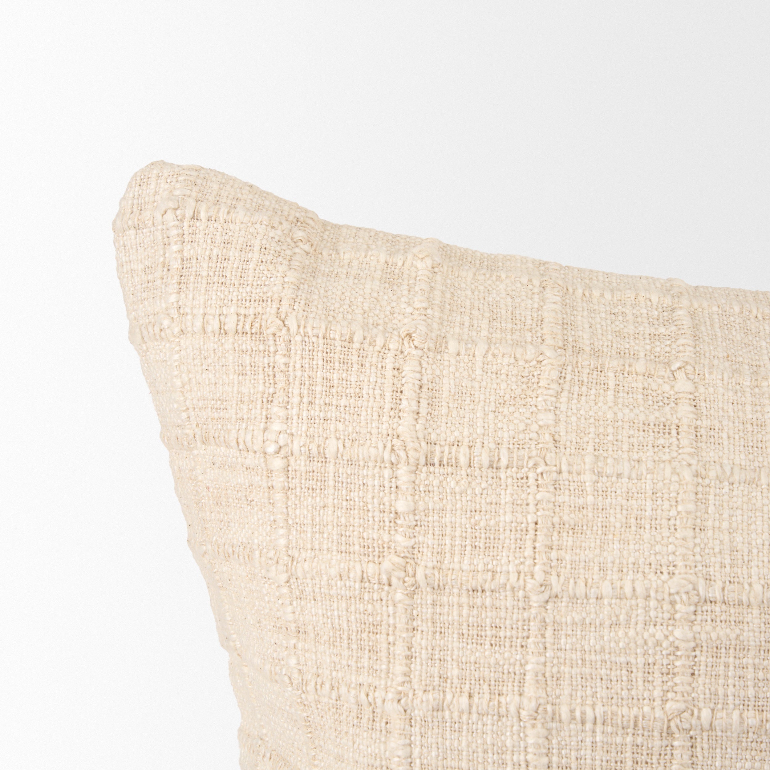 22" Ivory Cotton Blend Throw Pillow Cover Homeroots Home Decor